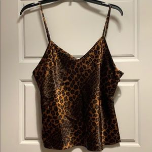 Silk cheetah tank top!